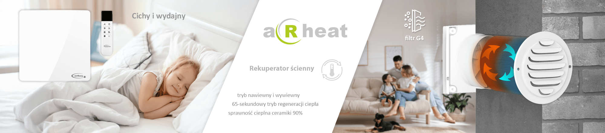 aRheat rekuperator ścienny